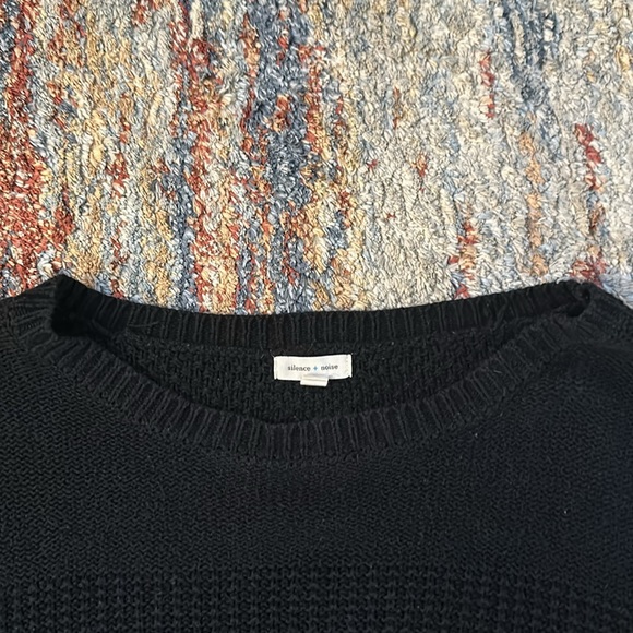 Womens Silence & Noise cropped off the shoulder sweater in black size large - Picture 3 of 12